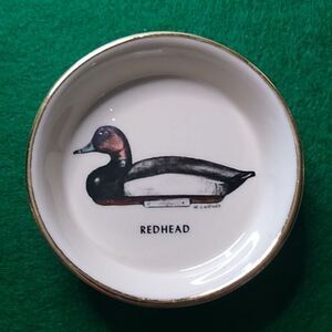 Vintage Ducks Unlimited Redhead Duck by Milton C. Weiler Porcelain Tray